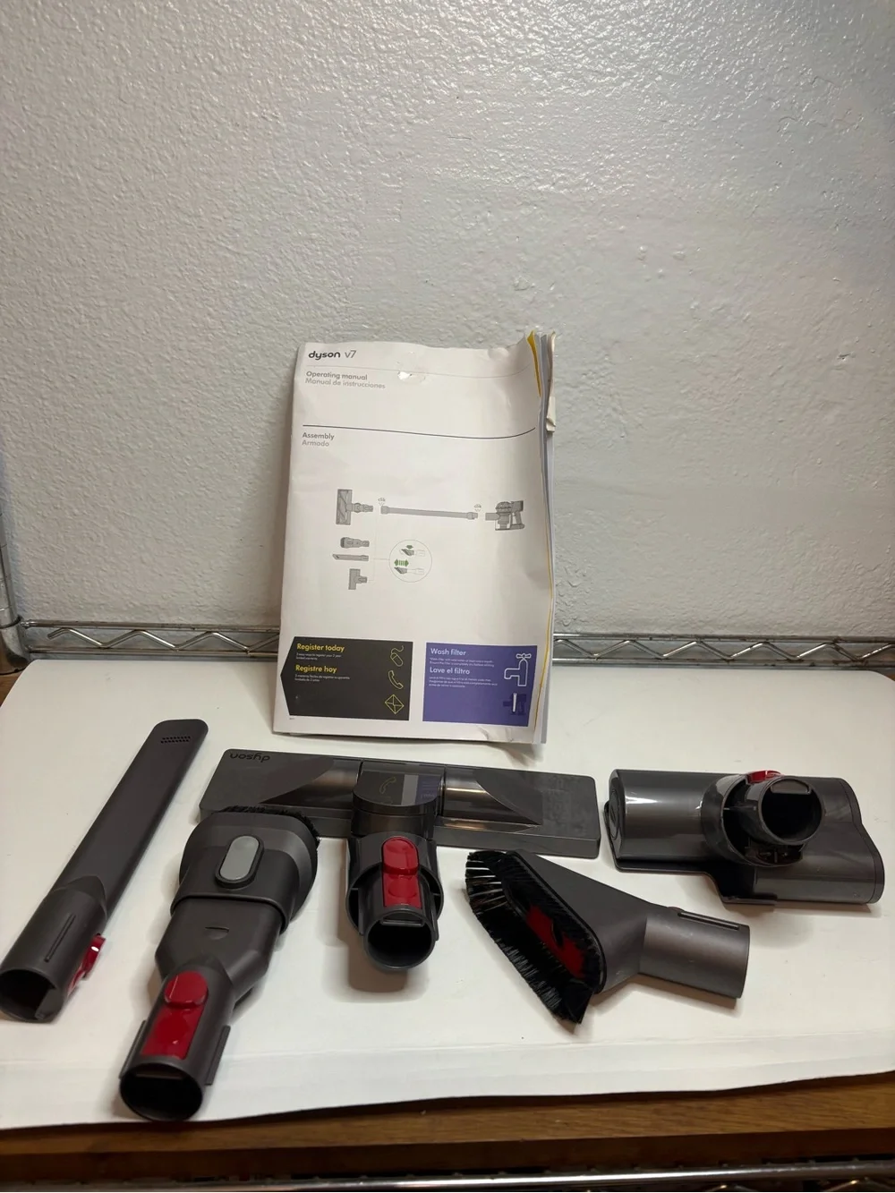 Dyson Grey and Red Vacuum Accessory Tool Kit